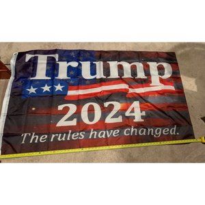 TRUMP 2024 Indoor 3' x 5' Flag, Grommet Holes, BRAND NEW sealed